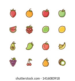 Vector fruits icon set - Vector eps10