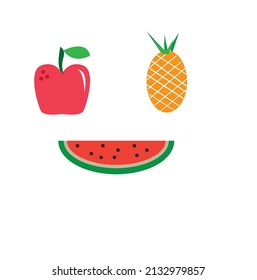 Ilustración de frutos vectores o imagen plana