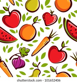 Vector fruits pattern