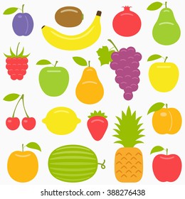 Vector fruits set