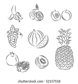 Vector Fruits Set