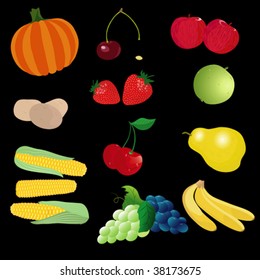 vector fruits and vegetables