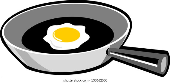 vector fry pan