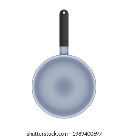 Vector fry pan isolated on white top view