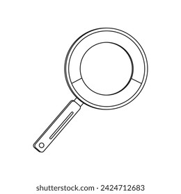 Vector Frying Pan Coloring For Drawing