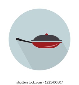 Vector Frying Pan. Cooking Food Icon - Kitchen Utensil Isolated