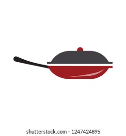 Vector Frying Pan. Cooking Food Icon - Kitchen Utensil Isolated