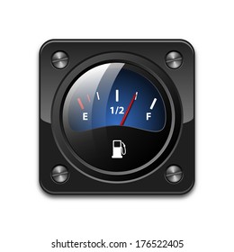Vector fuel gauge icon