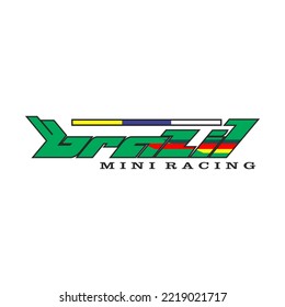 Vector full color BRAZIL text, for racing sticker design.