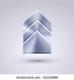 Vector full metal icon on blue background. Eps10