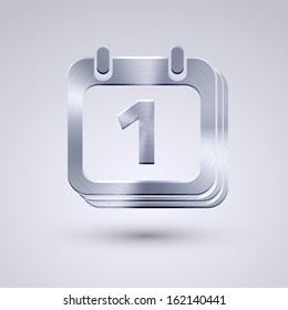 Vector full metal icon on blue background. Eps10