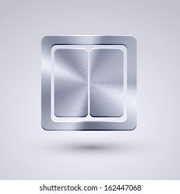 Vector full metal icon on blue background. Eps10