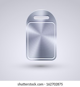 Vector full metal icon on blue background. Eps10