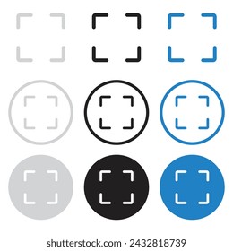 vector full screen icon in three styles