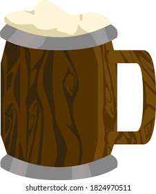 Vektor-Vollholz-Bierkrug