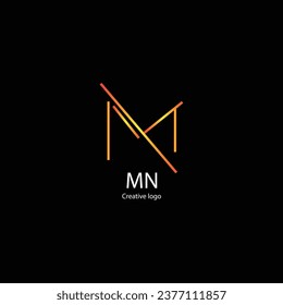 Vector fully editable alphabet logo, creative and brand logo design, company, business logo, MN-logo design.