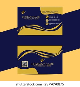 Vector fully editable clean style modern business card design template.