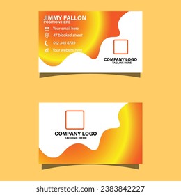 Vector fully editable clean style modern business card design template.