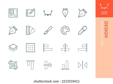 Vector, fully scalable and editable design icons ready to use in UI, website, mailing or other design.