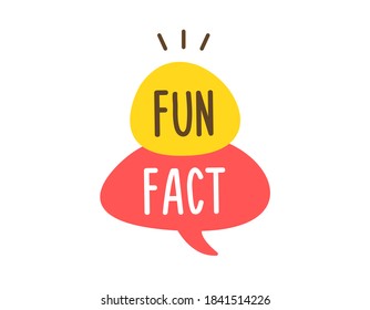 Vector fun and cheerful doodle speech bubble with the words Fun Fact. Vector concept illustration