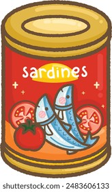 Vector of Fun Sardine Can Art