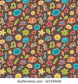Vector fun seamless pattern.