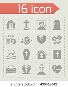 Vector Funeral icon set