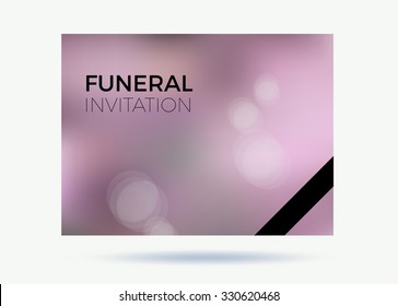 vector funeral invitation