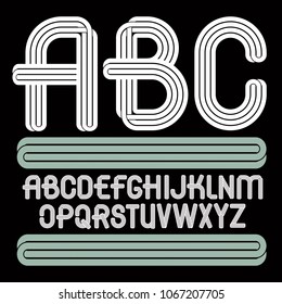 Vector funky capital alphabet letters collection, best for use in logotype design for festival announcement