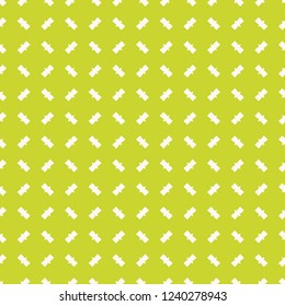 Vector funky green geometric seamless pattern. Abstract colorful background with small angular figures, geometrical elements in diagonal array. Simple repeatable texture. Stylish decorative design