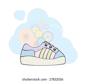 Vector funky pastel illustration