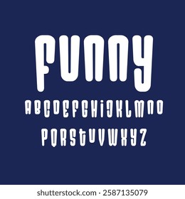 Vector funny Alphabet Letters. Bright funkyFont
