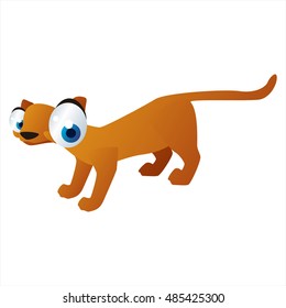 vector funny animal cute character illustration. Foss