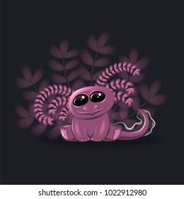 vector funny axolotl