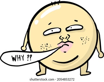 Vector of funny big head emotion 