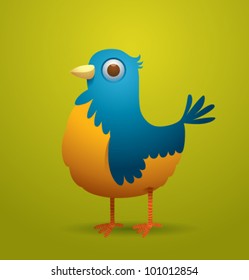 vector funny bird 5