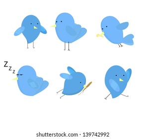 Vector funny birds