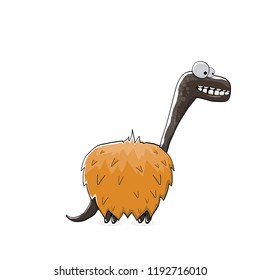 vector funny cartoon cute black monster dinosaur isolated on white background. Vector funny black mascot dragon . Hand drawn Dino logo design template
