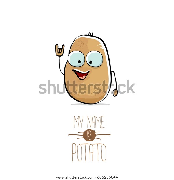 Vector Funny Cartoon Cute Brown Potato Stock Vector Royalty Free 685256044 Shutterstock 