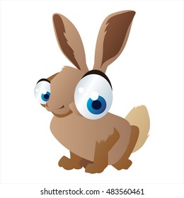 dibujos animados divertidos vectoriales adorable colorida imagen animal. Hare