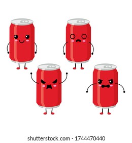 vector funny cartoon drink isolated on white background. drink vector concept