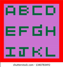Vector funny cartoon hand drawn marker colorful uppercase alphabet