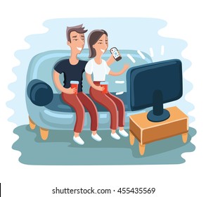 2 Girls Watching Tv Stock Illustrations, Images & Vectors | Shutterstock