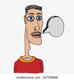 Vector Funny cartoon man illustration