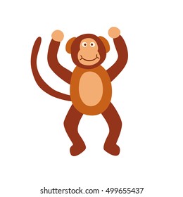 Vector funny cartoon monkey 