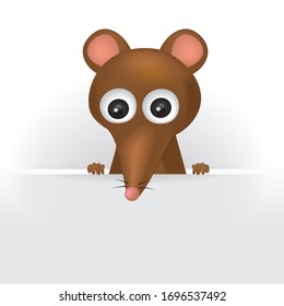 Vector de rata cómica. Concepto de servicio de desestabilización y exterminación de roedores
