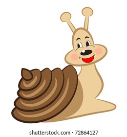 vector funny cartoon snail