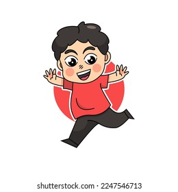 vector funny character poses gestures cartoon character poses  vector design