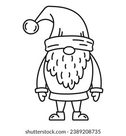 Vector funny character santa claus