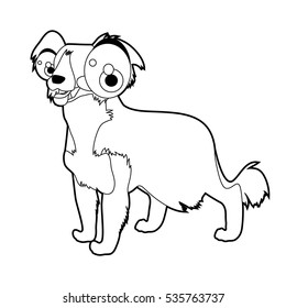 colección de libros de personajes de perros de animales de colores divertidos vectoriales. Genial caricatura lisa y llana ilustración de Collie